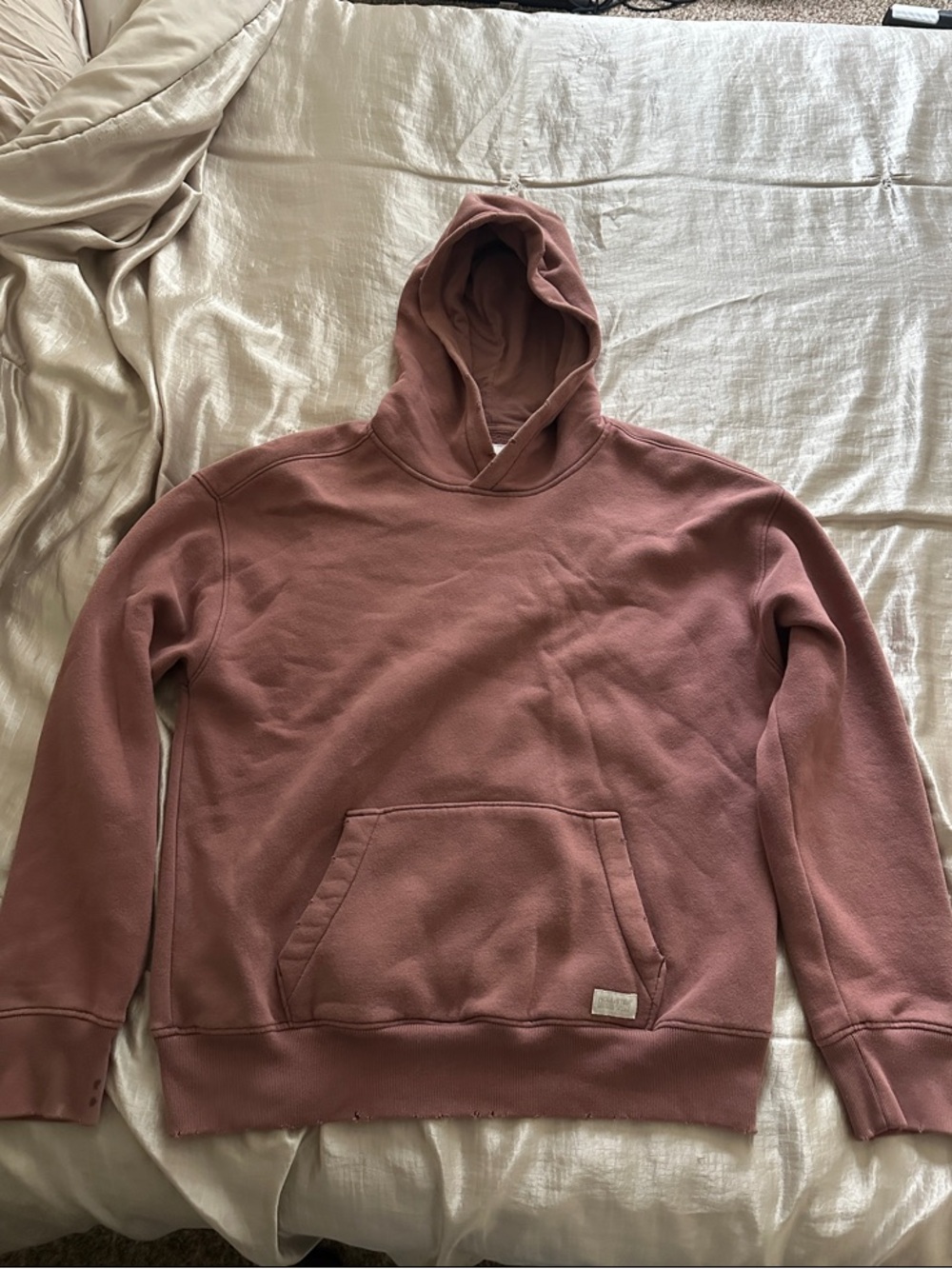 Hollister Men's Crewneck Hoodie in Dusty Rose